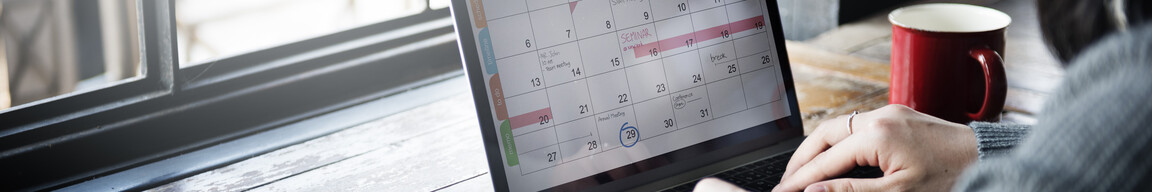 Terminkalender auf einem Laptop